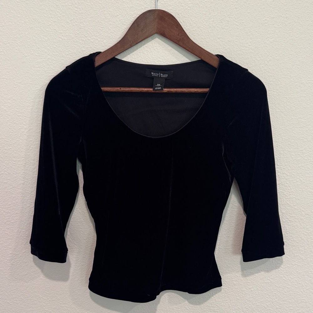 White House Black Market Elegant Black Blouse